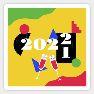 Changing Year 2021 2022 Sticker